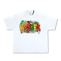 White barber Urban Heavy Tee - CowhideDigitalArt