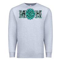 Heather Grey western mom Premium Sweatshirt - RanaPortraitStore