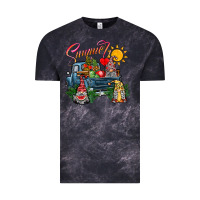Cloud Black summer gnomes  truck Vintage Tee - CowhideDigitalArt