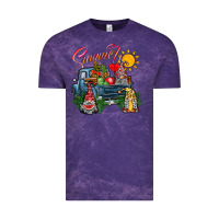 Cloud Purple summer gnomes  truck Vintage Tee - CowhideDigitalArt