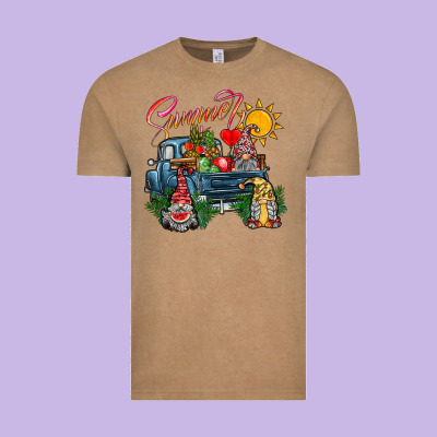 Summer Gnomes  Truck Vintage Tee Designed By Cowhidedigitalart