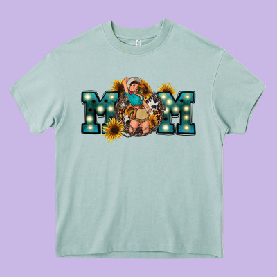 Western Mom Mother's Day Heavy Core Tee Designed By Fadigitalartstudio