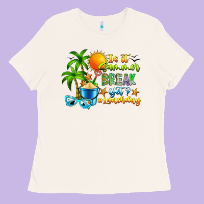 Is It Summer Break Ladies Tee Designed By Cowhidedigitalart