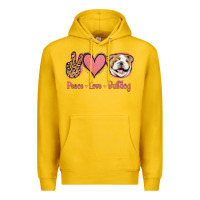 Lemon Peace Love Bulldog Premium Hoodie - Jasminsmagicworld