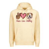 Pina Colada Peace Love Bulldog Premium Hoodie - Jasminsmagicworld