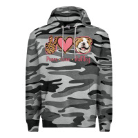 Slate Camo Peace Love Bulldog Premium Hoodie - Jasminsmagicworld
