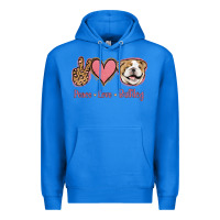 True Royal Peace Love Bulldog Premium Hoodie - Jasminsmagicworld