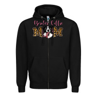 Black Border Collie Mom Zipper Hoodie - Jasminsmagicworld