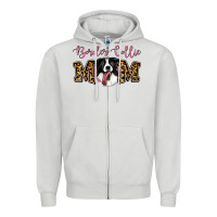 Dove Grey Border Collie Mom Zipper Hoodie - Jasminsmagicworld