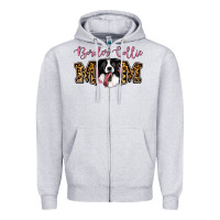 Heather Grey Border Collie Mom Zipper Hoodie - Jasminsmagicworld
