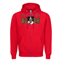 Red Border Collie Mom Zipper Hoodie - Jasminsmagicworld