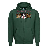 Sports Green Border Collie Mom Zipper Hoodie - Jasminsmagicworld