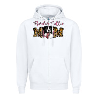 White Border Collie Mom Zipper Hoodie - Jasminsmagicworld