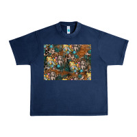 Navy easter pattern Urban Heavy Tee - CowhideDigitalArt
