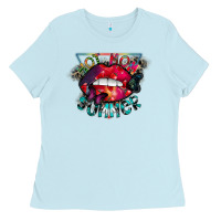 Baby Blue hot mom summer Ladies Tee - CowhideDigitalArt