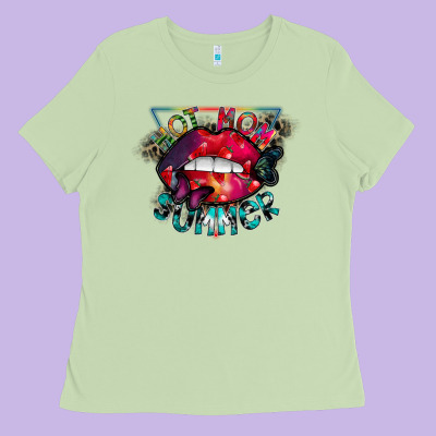 Hot Mom Summer Ladies Tee Designed By Cowhidedigitalart