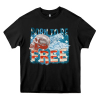 Black Born to be free Heavy Core Tee - FaDigitalArtStudio