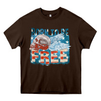 Chocolate Brown Born to be free Heavy Core Tee - FaDigitalArtStudio