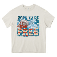 Cream Born to be free Heavy Core Tee - FaDigitalArtStudio