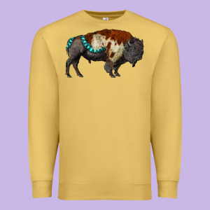 Gemstone Bison Premium Sweatshirt Designed By Ranaportraitstore