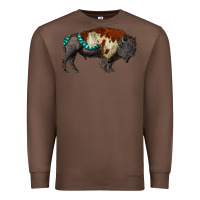Chestnut gemstone bison Premium Sweatshirt - RanaPortraitStore