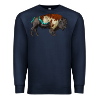 Navy gemstone bison Premium Sweatshirt - RanaPortraitStore