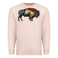 Pale Pink gemstone bison Premium Sweatshirt - RanaPortraitStore