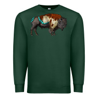 Sports Green gemstone bison Premium Sweatshirt - RanaPortraitStore