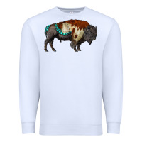 White gemstone bison Premium Sweatshirt - RanaPortraitStore