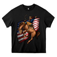 Black American Cowboy Heavy Core Tee - Jasminsmagicworld