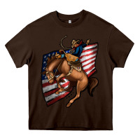 Chocolate Brown American Cowboy Heavy Core Tee - Jasminsmagicworld