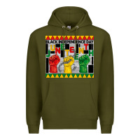 Army Green black independence day juneteenth tumbler Premium Hoodie - BarkalooDesign