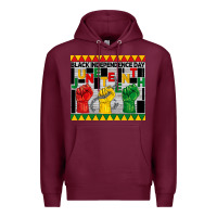 Burgundy black independence day juneteenth tumbler Premium Hoodie - BarkalooDesign