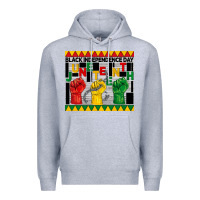 Heather Grey black independence day juneteenth tumbler Premium Hoodie - BarkalooDesign