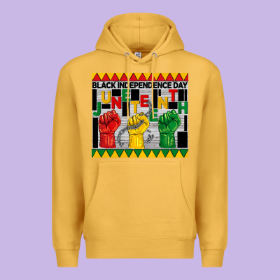 Black Independence Day Juneteenth Tumbler Premium Hoodie Designed By Barkaloodesign