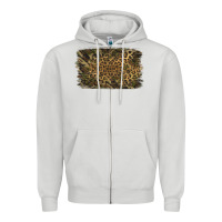 Camouflage Leopard Background Zipper Hoodie | Teevron