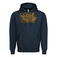 Navy Camouflage Leopard Background Zipper Hoodie - Jasminsmagicworld