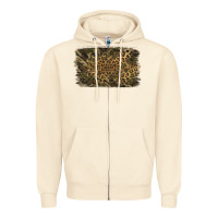 Sandshell Camouflage Leopard Background Zipper Hoodie - Jasminsmagicworld