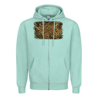 Seafoam Camouflage Leopard Background Zipper Hoodie - Jasminsmagicworld