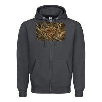 Smoke Camouflage Leopard Background Zipper Hoodie - Jasminsmagicworld