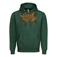 Sports Green Camouflage Leopard Background Zipper Hoodie - Jasminsmagicworld