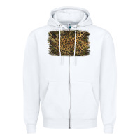 White Camouflage Leopard Background Zipper Hoodie - Jasminsmagicworld