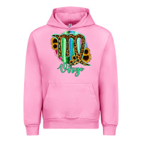 Fuchsia Pink Virgo Zodiac Sign Sunflower Leopard Serape Urban Hoodie - RanaPortraitStore
