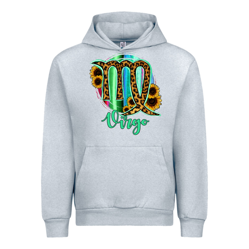 Virgo Zodiac Sign Sunflower Leopard Serape Urban Hoodie by RanaPortraitStore | Teevron
