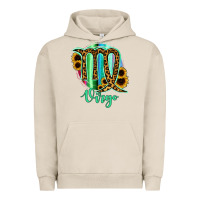 Pigment French Oak Virgo Zodiac Sign Sunflower Leopard Serape Urban Hoodie - RanaPortraitStore