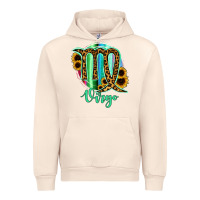 Sandshell Virgo Zodiac Sign Sunflower Leopard Serape Urban Hoodie - RanaPortraitStore