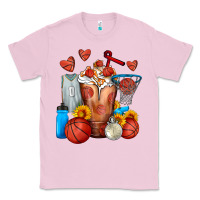 Bubblegum Pink Basketball Sunflower Frappe Classic Tee - FaDigitalArtStudio