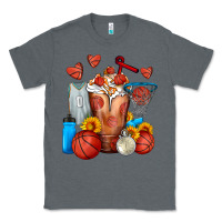 Charcoal Heather Basketball Sunflower Frappe Classic Tee - FaDigitalArtStudio