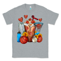 Heather Grey Basketball Sunflower Frappe Classic Tee - FaDigitalArtStudio
