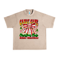 French Oak Candy Cane Christmas Club Urban Heavy Tee - CowhideDigitalArt